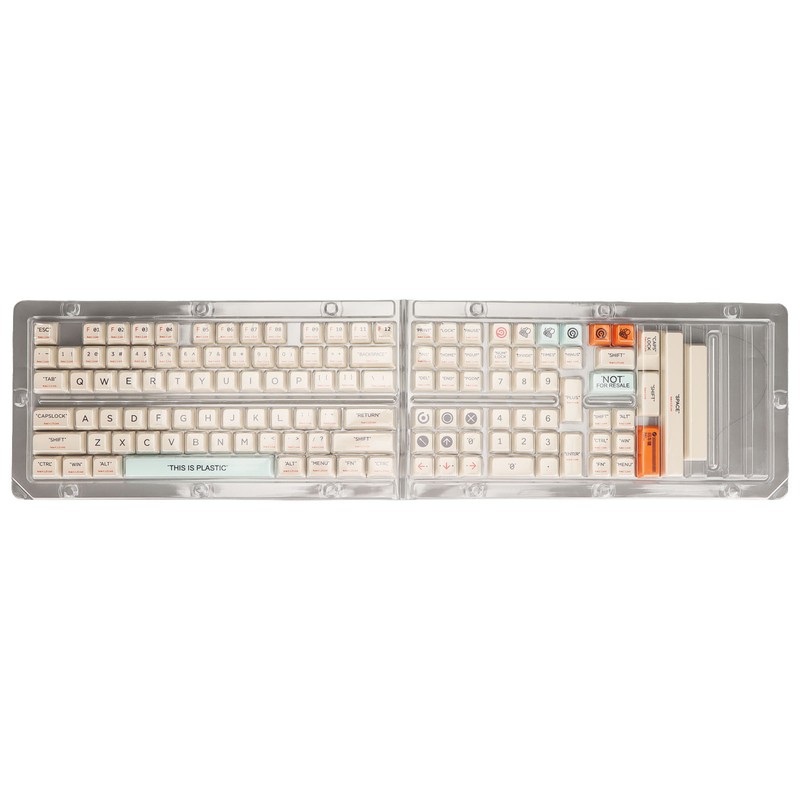 Keyboard Keycaps Orange Blue Beige 128 Keys PBT Theme XDA