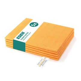 Great universal floor cleaning cloths, orange floor cloths, pack of 5, 50 x 60 cm, versatile and highly absorbent, for floor cleaning. EDEN®