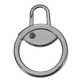 MECCANIXITY Metal Zipper Pull Charm 1 Pcs Detachable Round Zipper Pull Replacement Slider Extender Repair Kits for Coats Jackets Pants Luggage Suitcase Purse Fasteners, Light Black