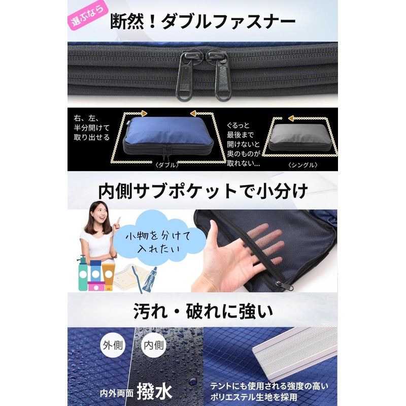 YKK Double Zipper: AQshop Compression Bag, Compression Pouch, For Travel,