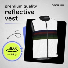 GOFLUO Darkchamp Size 2-4 - Sleeveless Reflective Vest - Breathable Sweat-Proof Reflective Jacket with a Pocket - Hi Vis Jacket for Running, Walking & Cycling
