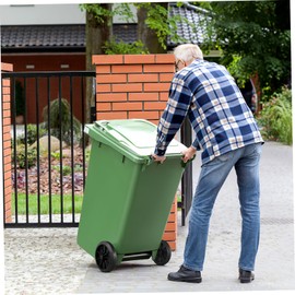 BUGUUYO Plastic Garbage can Wheels Replacement with Hollow Shaft 19.68 Inch Trash can Pulley for Easy Mobility and Efficient Waste Collection