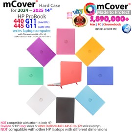 mCover Case ONLY Compatible for 2024 ～ 2025 14-inch HP ProBook 440/445 G11 Series Windows Notebook PC (NOT Fitting Any Other HP Models) - Purple