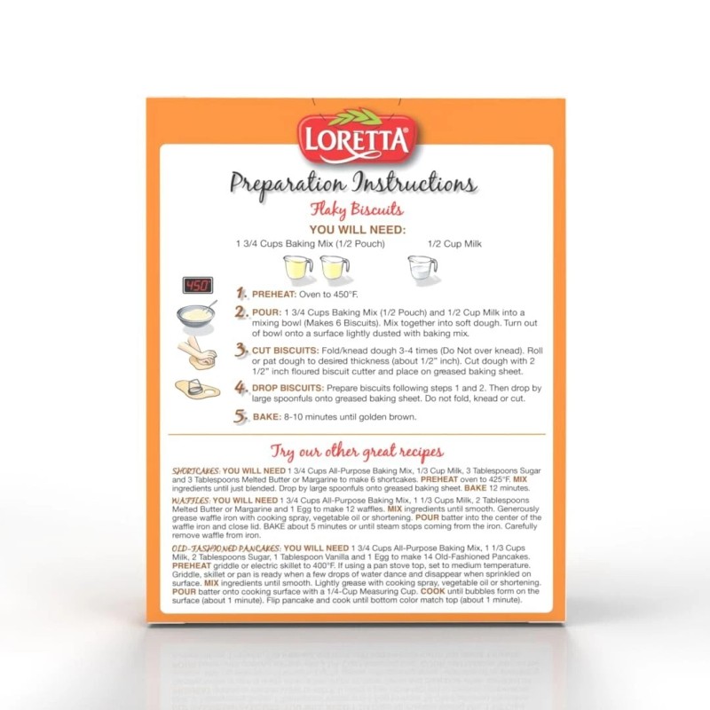 see above LOT of 3 Loretta All-Purpose Baking Mix, 14oz