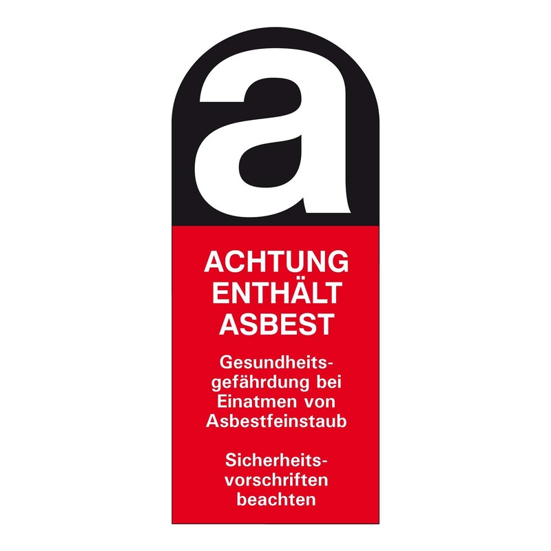 Labelident Hazardous Substance Labels for Asbestos Products – 25 x