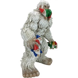 GlitZGlam Large Miniature Yeti and Gnomes for The Fairy Garden. A Large Garden Gnome Figur