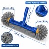 2 Pack 13 Inch Pool Cleaning Brush Heads with Rounded
