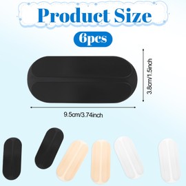 Mabor 3 Pairs Bra Strap Cushion Pads, Silicone Bra Strap Holders for Slipping Soft No Dents Non Slip Shoulder Pads to Ease Shoulder Discomfort