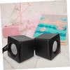 Operitacx 1 Pair Portable Desktop Speakers with Strong Bass for