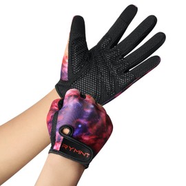 ZEROFIRE Full Finger Workout Gloves for Women Men - Weight Lifting Gloves with Full Cover Palm Protection & Extra Grip for Gym,Weightlifting,Fitness,Exercise,Training.Cycling.Galaxy-Large
