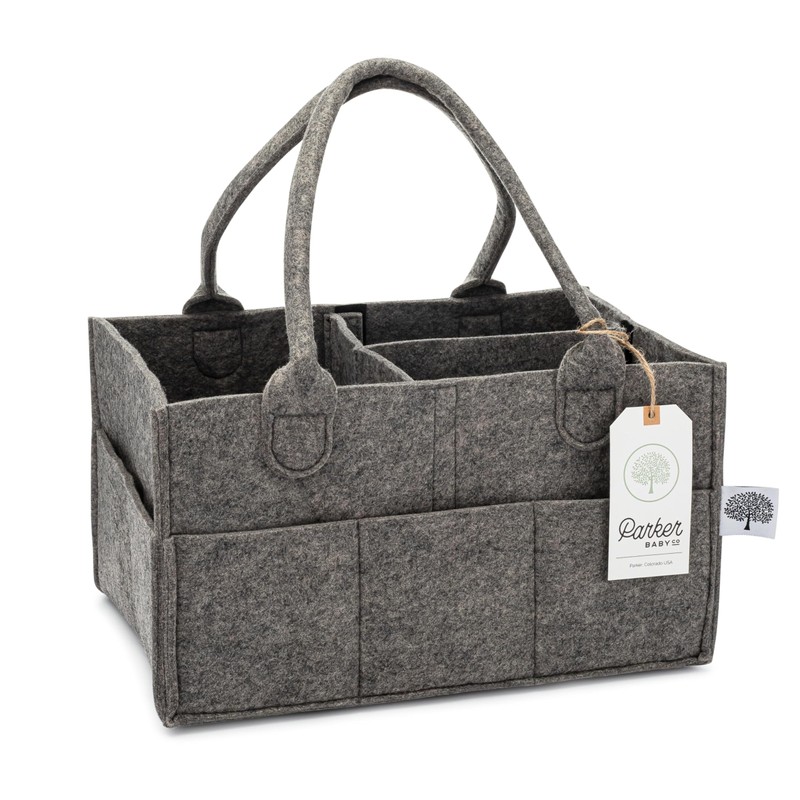 Parker Baby Diaper Caddy - Nursery Storage Bin and Car