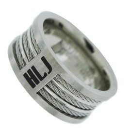 One Moment In Time J121S Size 10 HLJ Triple Cable Stainless Steel Ring Mormon LDS CTR