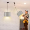 Weewooday 2 Pcs Fabric Drum Light Shade Large Modern Drum