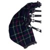 Scottish Full size Rosewood Bagpipe Mackenzie Silver Plain Mounts Black