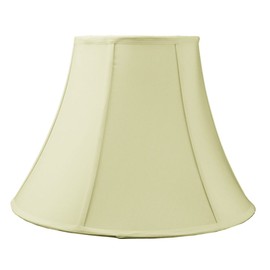 9x18x13.5 Egg Shell Shantung Bell Lampshade with Brass Spider Fitter - Perfect for Table and Floor Lamps - Large, Egg Shell