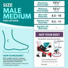 BraceAbility Post Op Shoe Foot Brace - Orthopedic Surgical Cast Shoe for Broken Toes, Injured Foot Protection, Stress Fracture Recovery Medical Boot for Men and Women (M - Male)