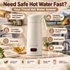 Portable Mini Travel Kettle 400ml with Keep Warm Function, Cream