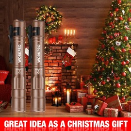 WORKPRO 2PCS Rechargeable LED Pen Light Ultra-Compact Flashlight Mini Flashlight