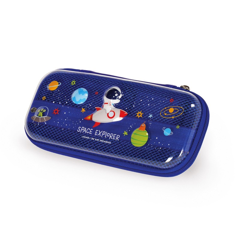 Legami - Wonderwow Pencil Case, Space Theme, 2 Compartments and