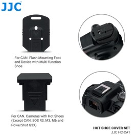 JJC Hot Shoe Cover Kit 1 x Camera Hot Shoe for CAN. DSLR and Mirrorless Cameras with Hot Shoes and 1 x Camera Hot Shoe Cover for CAN Flashlight and Device with Multi Shoe