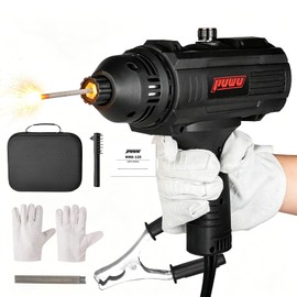 PUWU Portable Handheld Welding Machine - 110V IGBT Inverter Welder with Digital Display, 20-120A (Full Current Control) ARC STICK Welder Gun, Hot Start & Anti-Stick for 3/32"& 1/8" Welding Rods