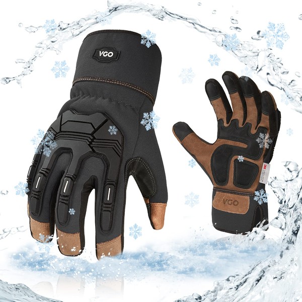 Vgo... 1-Pair 32℉ or Above Lined Winter Touchscreen TPR Anti-Vibration