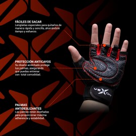 VEXON Fitnesshandschuhe für Herren und Damen, Crossfit-Handschuhe, verstellbar, atmungsaktiv und rutschfest, mit Handgelenkstütze, Schutz für Gewichtheben und Fitness, Größe M