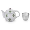 Pottery Arita Ware Four Leaf Clover Pot (With Rabbit and
