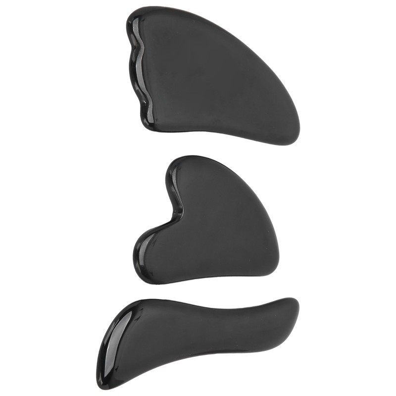 Professional Obsidian Face Massage Gua Sha Tool Portable Body Therapy