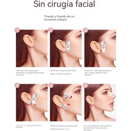 120 Piezas Face Lift Tape para Rostro, Invisible Lifting Facials Parche para Estiramiento, Etiqueta Estiramiento Facials para Cara para Reducir Las Arrugas Faciales de Doble Barbilla y La Piel Flácida