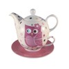 Tea for one Set 3-teilig Porzellan Teekanne mit Tasse und