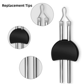 Chispee Quemador de hilo de segunda generación con un solo toque para acabado de tela de abalorio, cera de fusión rápida, transferencia de calor de piel y proyectos de cuerda (5 puntas de repuesto)