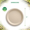 Compostable Plates, Disposable Heavy Duty Paper Plates - [125 Count],