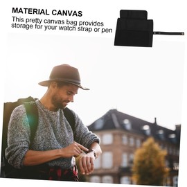 Operitacx Canvas Watch Organizer Roll Bag for Men and Women Portable Watch Storage Pouch Multiple Compartments for Travel and Home Use