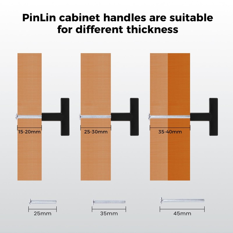 PinLin 10 Pack Kitchen Cabinet Door Handles Stainless Steel Bedroom