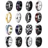 Adramata Men's Stainless Steel Rings Set, Anxiety Rings, Cool Band
