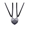 Yaozeio Unisex Adult Heart-Shaped Stainless Steel Magnetic Necklace for Couples,