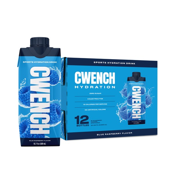 CWENCH HYDRATION CWENCH HYDRATION Ready to Drink Blue Raspberry 12x16.9oz