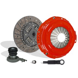 Clutch With Slave Kit Compatible With Ranger Bronco II Base XL XLT Eddie Custom S STX 1985-1987 2.0L 2.3L L4 GAS SOHC 2.8L 2.9L V6 GAS OHV 2.3L L4 DIESEL OHV Turbocharged (Stage 1; 07-048RS)
