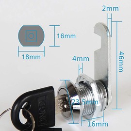 TOP-VIGOR 10Pcs 16mm Security Cam Lock, Cabinet Drawer Security Mailbox Locks with 20 Keys for Cupboard, Drawer, Wardrobe, Letter Box and Toolbox, Keyed Different