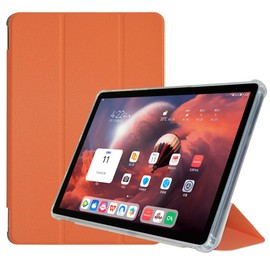 AKNICI Case for TECLAST P50AI Tablet 11 Inch, Ultra Thin PU Leather Soft TPU Back Cover Folding Stand Protective Case with Car Sleep Guard for TECLAST P50AI, Orange