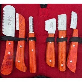 SOI Starry Ocean Inc 6 Pieces Pet Grooming Stripping Knives Grooming Comb Knife Dog & Cat Horse - Green