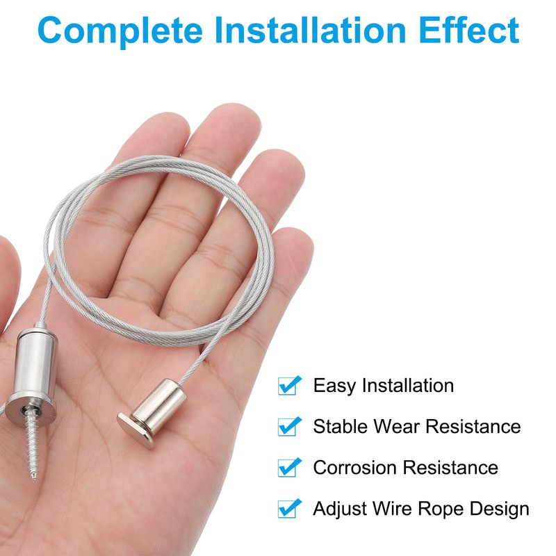 PATIKIL Ceiling Hanging Wire Cable Kit, 1m/3.3ft 8 Set Adjustable