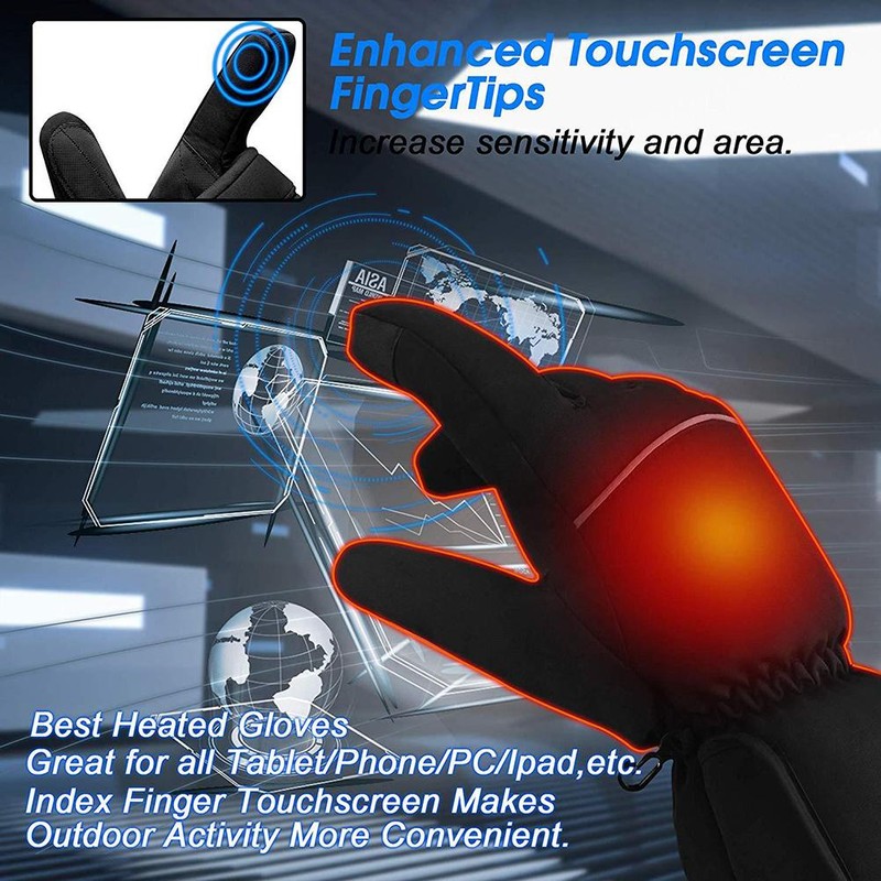 Winter Heated Gloves Waterproof Electric Thermal Glove Non Slip and