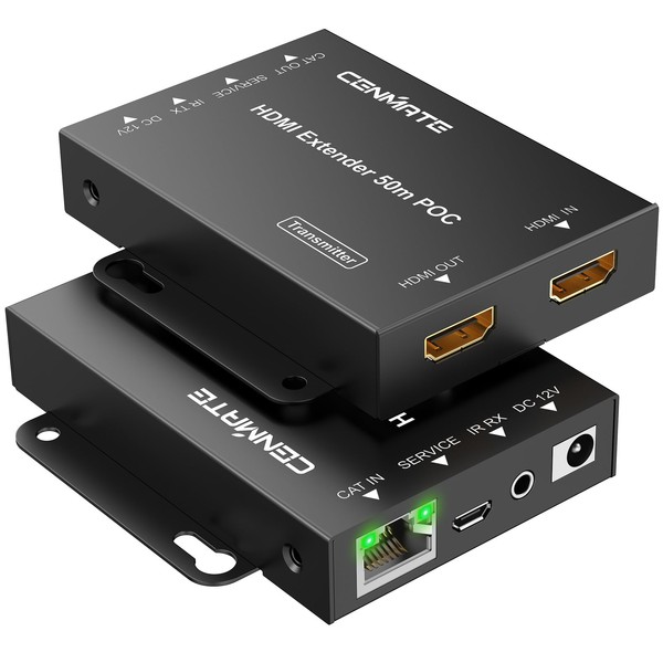 CENMATE 4K@60Hz 4:4:4 HDMI Extender Over Single Cat5e/Cat6/Cat 7, Up