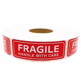 1000pcs Fragile Stickers, iToolsTech Handle with Care Moving Fragile Stickers Labels for Shipping and Moving 1x3 inch