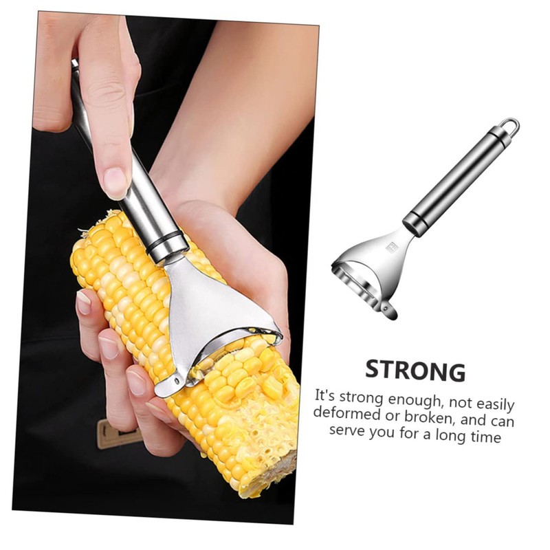 iplusmile Stainless Steel Corn Peeler Tool Ergonomic Kitchen Gadget for