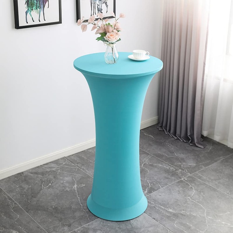 Deisy Dee 24x43 Cocktail Spandex Stretch Round Tablecloth Table Cover