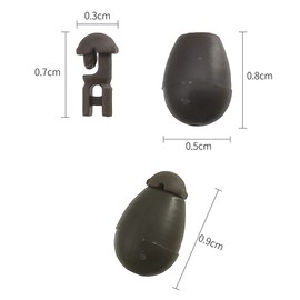 DBOO 25Pcs Quick Change Beads Instantly Shock Beads Fishing Snaps Kit Fishing Connector for Carp Fishing Feeder (Brown, 25 Standard Size)