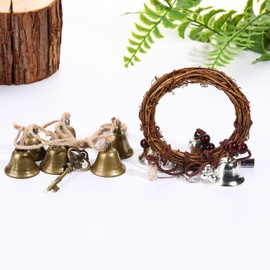 2 Pieces Witch Bells for Door Knob for Protection Hanging Bell Wind Chimes Handmade Decorative Bell for Boho Home Room Witchy Decor (Silver)